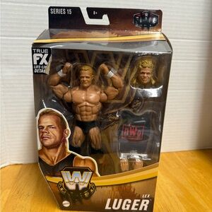WWE Elite Series 15 Lex Luger Action Figure with Black and Gold Packaging